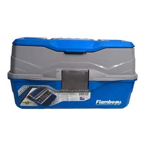 Flambeau 6382TB 2-Tray Classic Tray Tackle Box Blue/Gray Excellent Never Used B - Picture 1 of 9