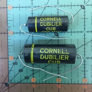 500pF 600v CORNELL-DUBILIER AXIAL Film Capacitor CUB6T5 .5nF VINTAGE AUDIO - Picture 1 of 2