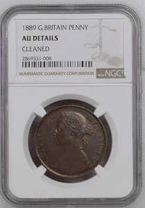 AU 1889 Penny Great Britain Victoria NGC au Details (Cleaned). #60 - Picture 1 of 8
