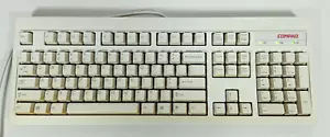 Vintage Compaq Mechanical Keyboard 235212-101 121740-001 RT6656TW Beige PS/2 - Picture 1 of 6