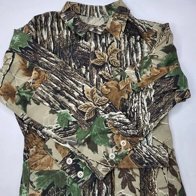 Vintage NOS Realtree Camo Long Sleeve Combat Coat Shirt Sz Small Regular - Image 1 of 4