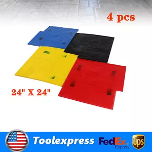 Set 4 pezzi tappetino per timbri in calcestruzzo PU testurizzazione pelle parete pavimento calcestruzzo 24 pollici x 24 pollici - Foto 1 di 18