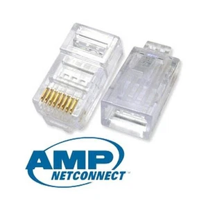 20x RJ45 Gold-plated AMP RJ45 CAT6 CAT5E Modular Plugs Network Connector 8P8C - Picture 1 of 1