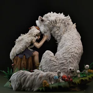 3D Printed Unpainted 1/8 1/10 Princess Mononok Unassembled White Resin GK Toy - Picture 1 of 5