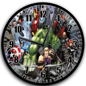 marvel avengers super heroes wall clock room decor New plastic sealed 22cm - Picture 1 of 2