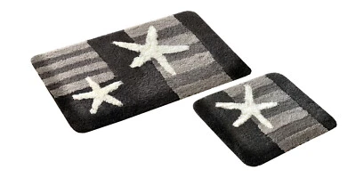 Badematten Badteppich 2-teilig Badvorleger WC-Vorleger mit ohne U-Ausschnitt Bad - Bild 1 von 4