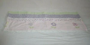 1 Kidsline Flowers Valance Baby Girls Nursery Pink Purple Ruffle Green Single - Picture 1 of 12