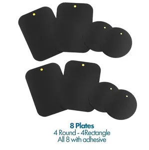 WizGear Halterung Metallplatte, Kleber für magnetische Halterung ohne Wiege X8 Pack schwarz - Bild 1 von 4