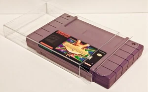 10X SNES CARTRIDGE PROTECTORS Custom Clear Cases Super Nintendo Videospielkartons - Bild 1 von 6
