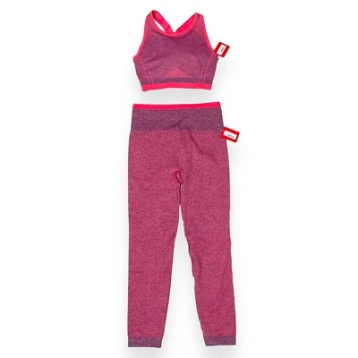 Conjunto de Leggings e Sutiã Esportivo Feminino Spanx Coral Punch Sem Costura Tamanho P/M Novo com etiquetas - Imagem 1 de 4
