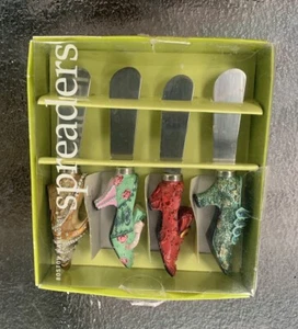 Vintage BOSTON WAREHOUSE Spreaders- Stainless Steel Knives With Ladies' Shoes - Picture 1 of 3