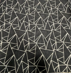 Large Piece of Kravet Black & White Geometric Fabric - Picture 1 of 4