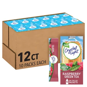 Crystal Light Raspberry Green Tea Naturally Flavored Powdered Drink Mix - Picture 1 of 10