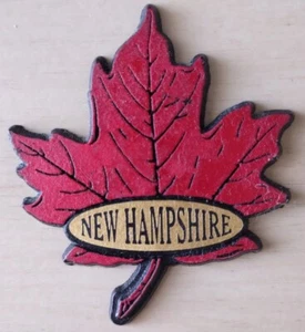 Imán de goma de recuerdo de hoja de New Hampshire - Imagen 1 de 2