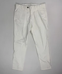 SuitSupply Pants Mens Size 46 (32x30) White Cotton Slacks Tessuti Sondrio Italy - Picture 1 of 11