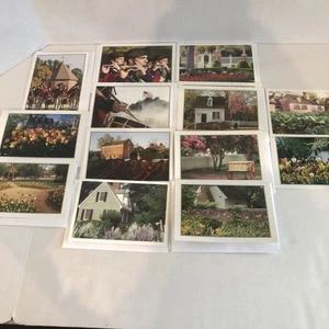 Fundación Colonial Williamsburg 16 tarjetas de felicitación en blanco con 14 sobres engañados - Imagen 1 de 4