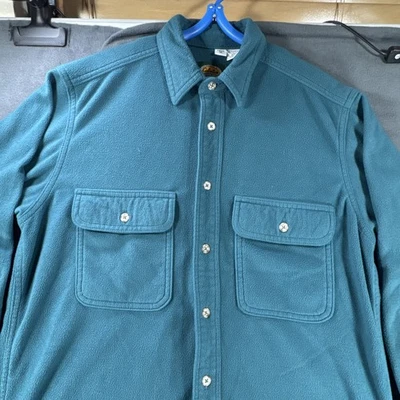 Vtg Cabelas Mens Polartec Fleece Shirt M Button Jacket Outdoor Utility Sportsman - Image 1 of 4