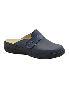 StilediVita Pantoffel Frauen Leder C / Plantar Ausziehbar Tech-Pur - Blau (Blau) - Bild 1 von 5