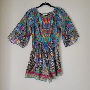 Milla by Camilla Girls Guardians Of The Sun Flare Sleeve Playsuit Romper Sz 12 - Picture 1 of 12