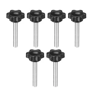 6 Pcs Clamping Screw Knob Plum Hex Shaped Grips Star Knob M6×50mm Male Thread - Picture 1 of 3