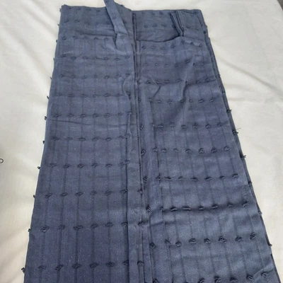 LOT 2 Eclipse Dutton Panel/ Rod Pocket Back Tab Textured Solid Indigo Set 52x84 - Image 1 of 4