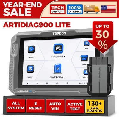 🔥TOPDON ArtiDiag900 Lite Full System Active Test Multi-Vehicle Diagnostic Tool  - Изображение 1 из 4