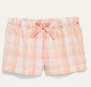 Old Navy Kids Girls Size XL (14-16) Pink Plaid Poplin Pajama Shorts NWT - Picture 1 of 2