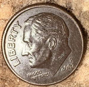 SUPER RARE 2002-P Black Beauty Dime !!! Full Band - Picture 1 of 2