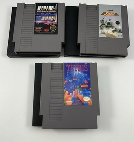 Lot of 3 Nintendo (NES) Games Jeopardy, Tetris, & Jackal