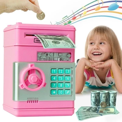 Elektronische ATM Spardose Retoo Geldautomat für Kinder Euro Münzen Sparschwein - Bild 1 von 4