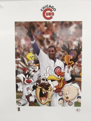 SAMMY SOSA CHICAGO CUBS Looney Tunes Arte Litografía Béisbol Warner Bros Foto 1 de 4