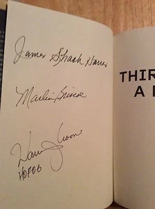 SIGNED by 3 Warren Moon James Harris Marlin Briscoe Third and A Mile HC 1st NFL - Picture 1 of 11