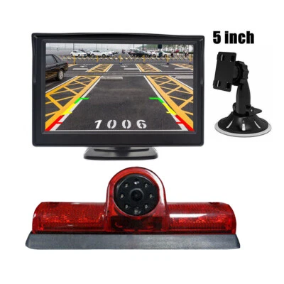 5" Monitor Brake Light Reversing Backup Camera for Nissan NV 1500 2500 3500 - Image 1 of 4
