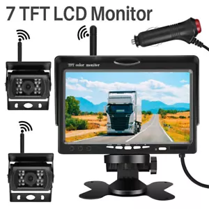7" Digital Wireless Rear View Monitor IR Reverse Camera Kit for Truck Caravan RV - Picture 1 of 20