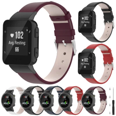 Für Garmin Forerunner 35/30/45/45S Leder Uhrenarmband Armband Ersatz - Bild 1 von 4