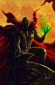 Spawn #1 Metal Cover Jamie Foxx Blacklight UV Glow Novelty LTD 20 Marvin Tabacon - Picture 1 of 4