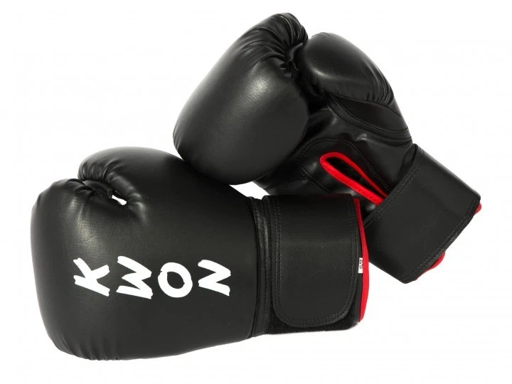 Profi KWON LEDER PU Steko Boxhandschuhe 10 12 14 Unzen UZ schwarz Box-Handschuhe - Bild 1 von 1