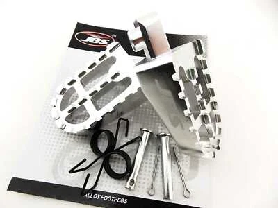 JUEGO DE ESTRIBERAS DE ALEACIÓN YAMAHA HT1 70-71 JBS PLATA CNC BILLET REPOSAPIÉS PAR Foto 1 de 4