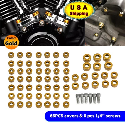 Engine Bolt Caps Cover Kit For Harley Electra Glide Road King Softail XL883 1200 - Image 1 of 4