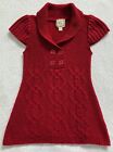Pink Rose Candy Apple Red Sweater Tunic Juniors Size M