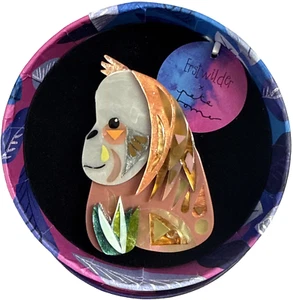 ERSTWILDER X PETE CROMER BROOCH - THE ORDERLY ORANGUTAN. NIB. - Picture 1 of 1