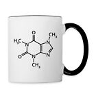 Kaffee Chemische Formel Koffein Tasse zweifarbig, One size, Weiß/Schwarz