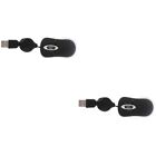 4 pcs Mini Compact Travel Optical Mouse Retractable Cord for