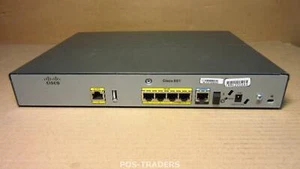 Routeur de sécurité Ethernet Cisco 800 série 881-K9 CISCO881-SEC-K9 - À L'EXCLUSION DU BLOC D'ALIMENTATION - Photo 1/2