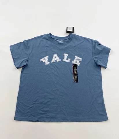 Yale University Shirt Youth Girls 2XL XXL 18 Blue Boxy Fit (2) Cover