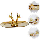Ear Ring Holder Jewelry Storage Trays Antlers Plate Necklace