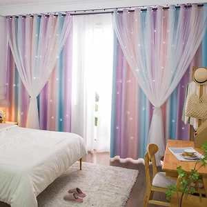 Cortinas para dormitorio de niñas, cortinas coloridas para habitación infantil. - Imagen 1 de 12