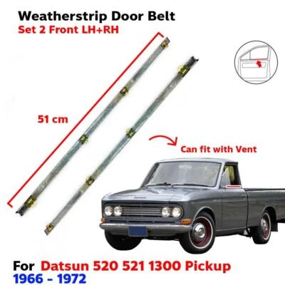 Weatherstrip Door Belt Front Set 2 Fits Datsun 520 L521 1300 Pickup 1966-72 P05 Foto 1 de 4