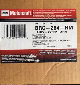 Rr Right Rebuilt Brake Caliper BRC284RM Ford Motorcraft AU2Z-2V552-ARM F-350 SD - Picture 1 of 2