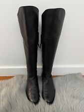 $448 Cole Haan Air Oleanna black leather boots over knee tall riding 7.5 38